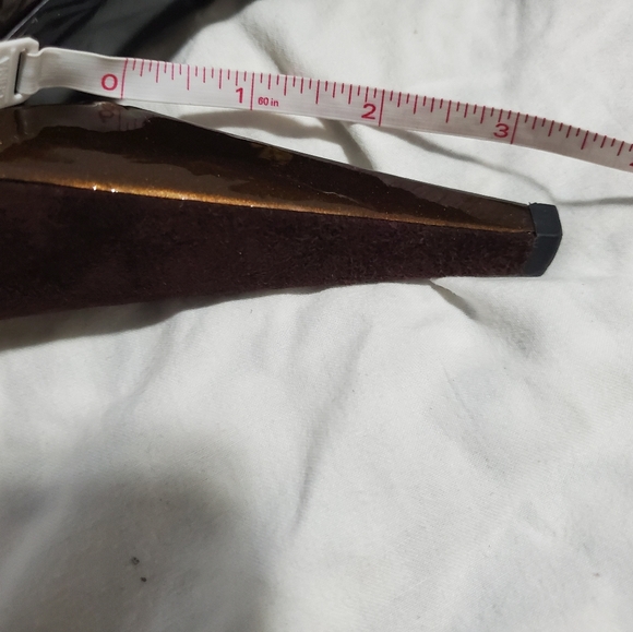 Brown Suede and Patent Leather Prada Shoe - Picture 4 of 5